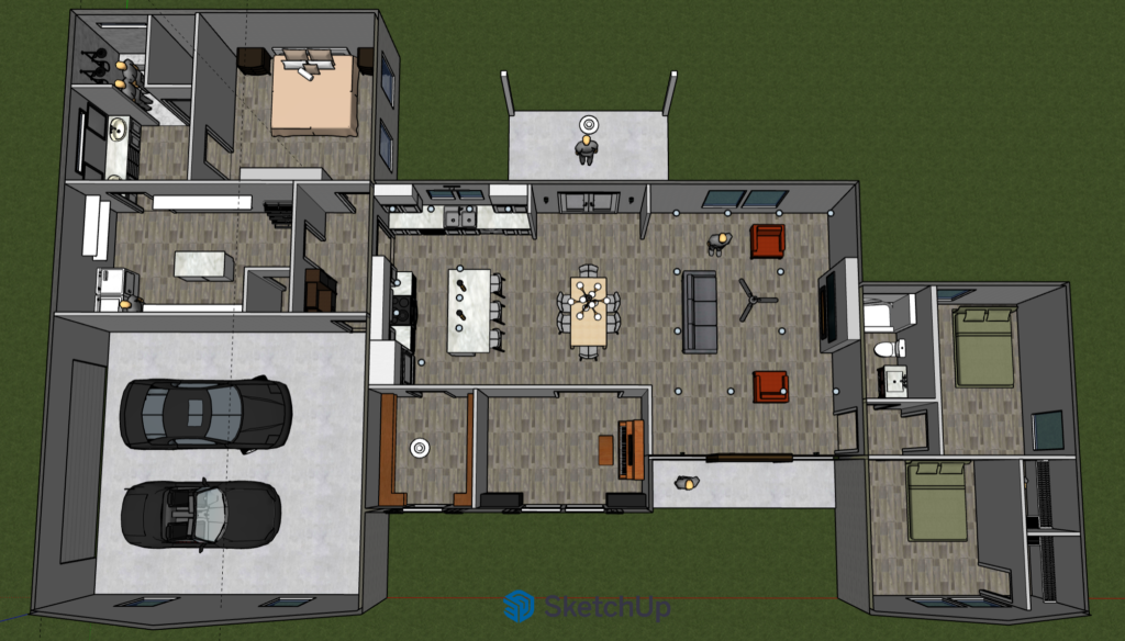 3D floor plan model